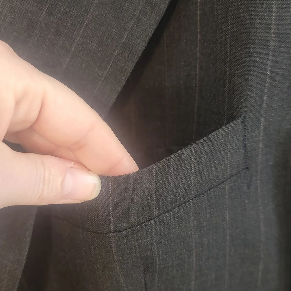 Christian Dior Monsieur Vintage Mens Stripe 2‎ Button Dress Blazer/Jacket 48R
